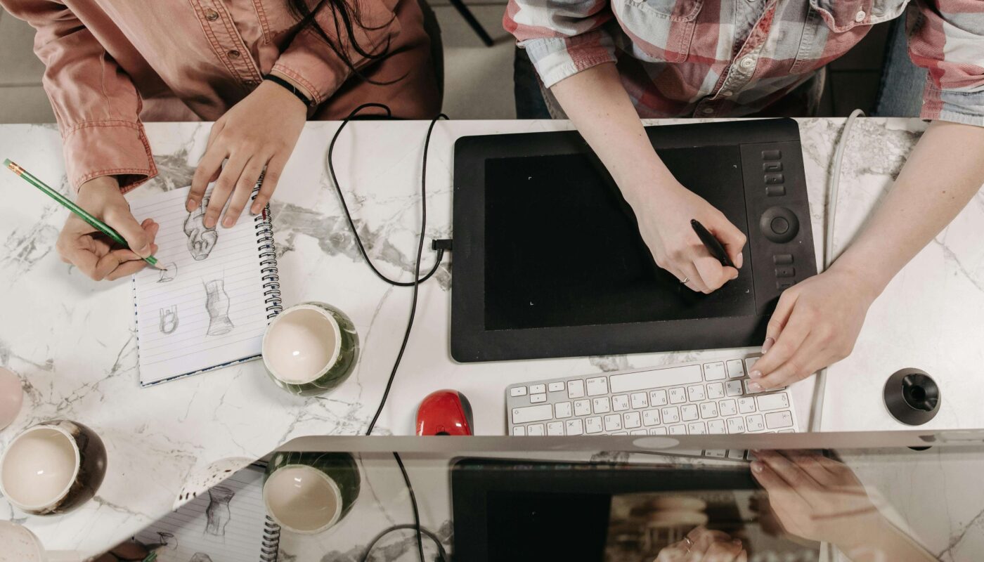 Remote UI/UX design team collaborating over AI tools on video call