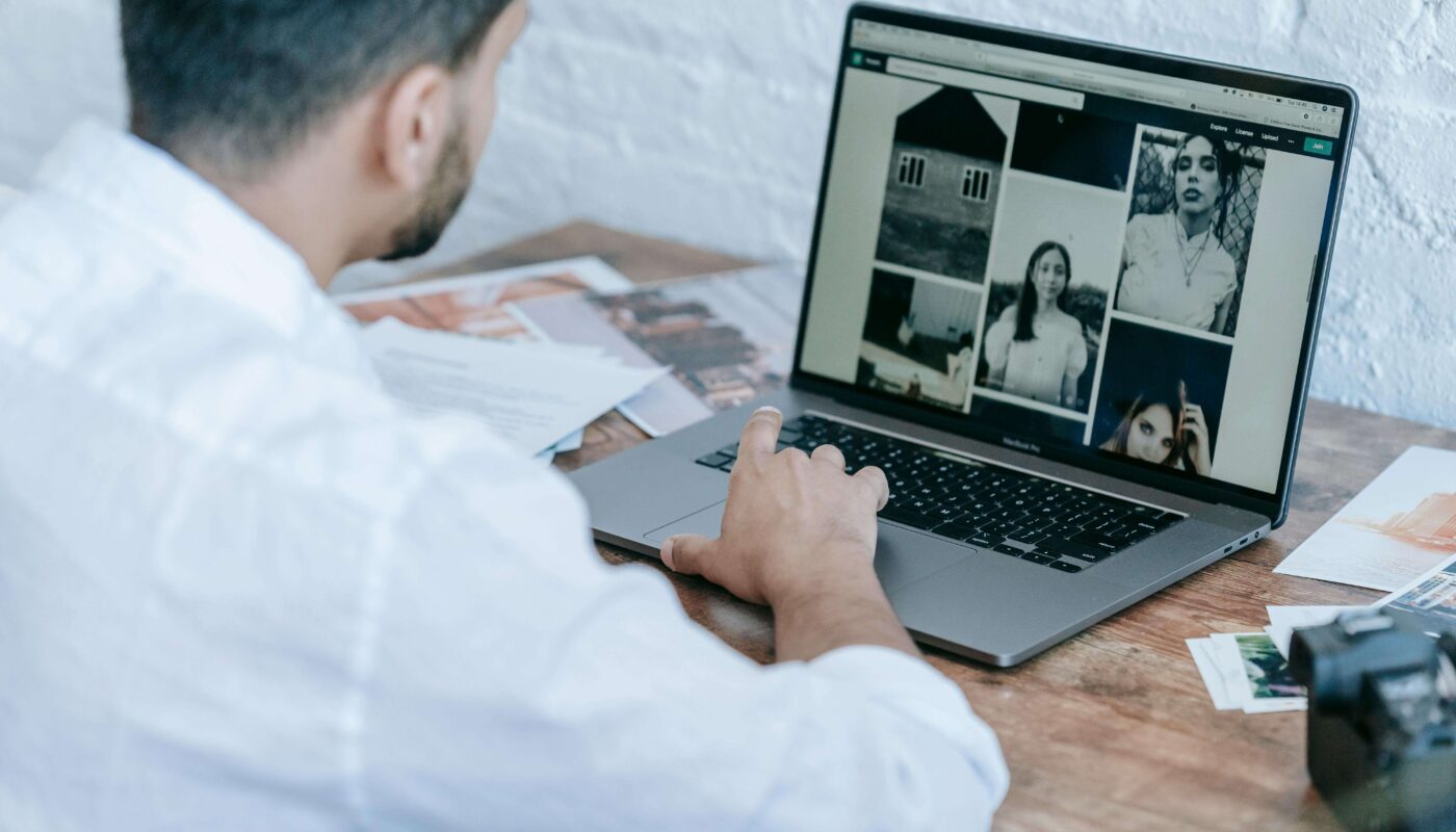 Designer using AI tools to create non-profit product designs for social impact